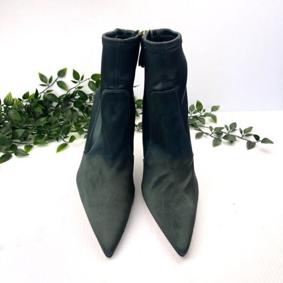 Good American The Icon Green Satin Bootie in size 8.5 - Picture 4 of 13
